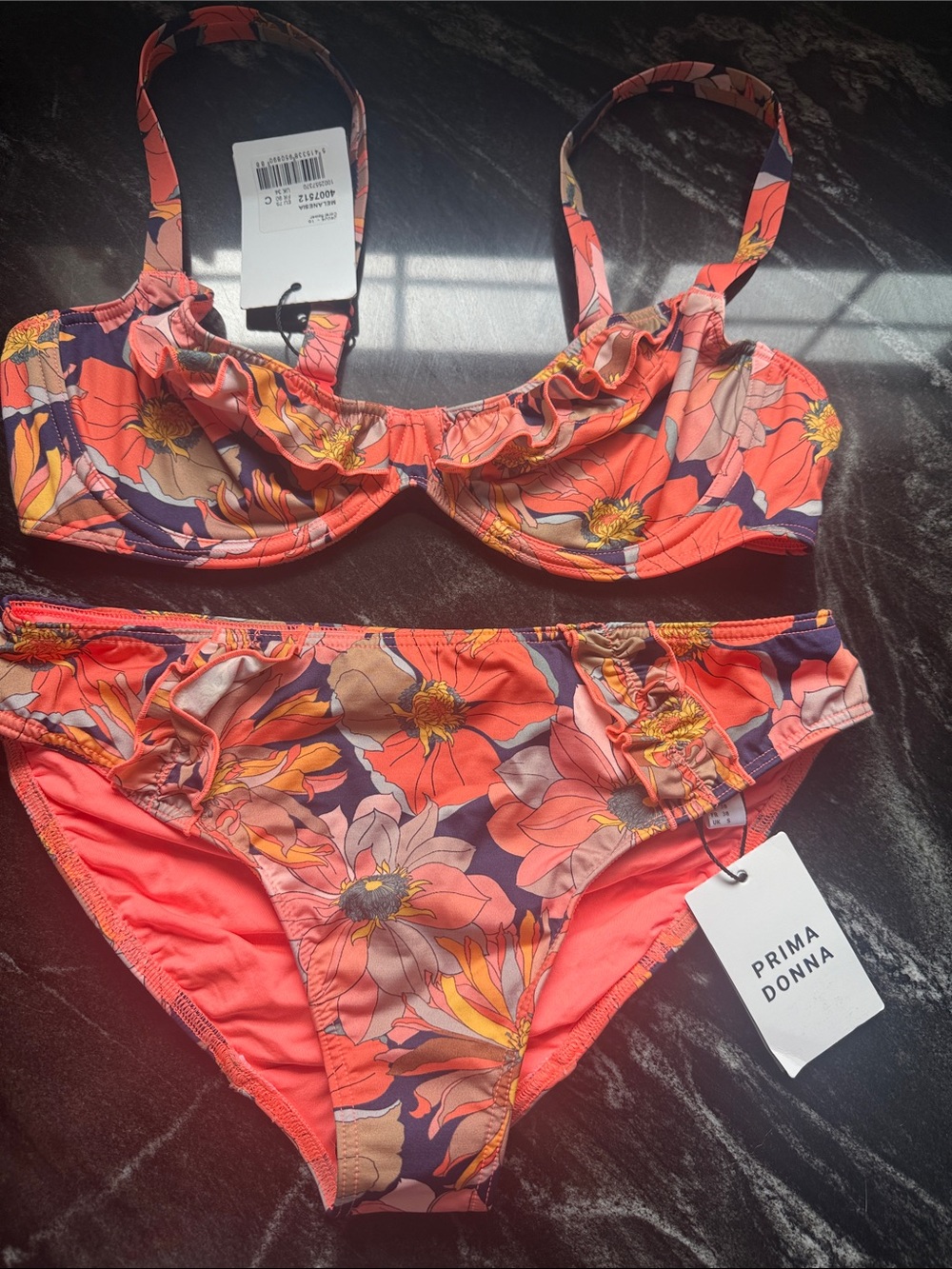 Prima Donna Coral Floral Underwire Bikini Set